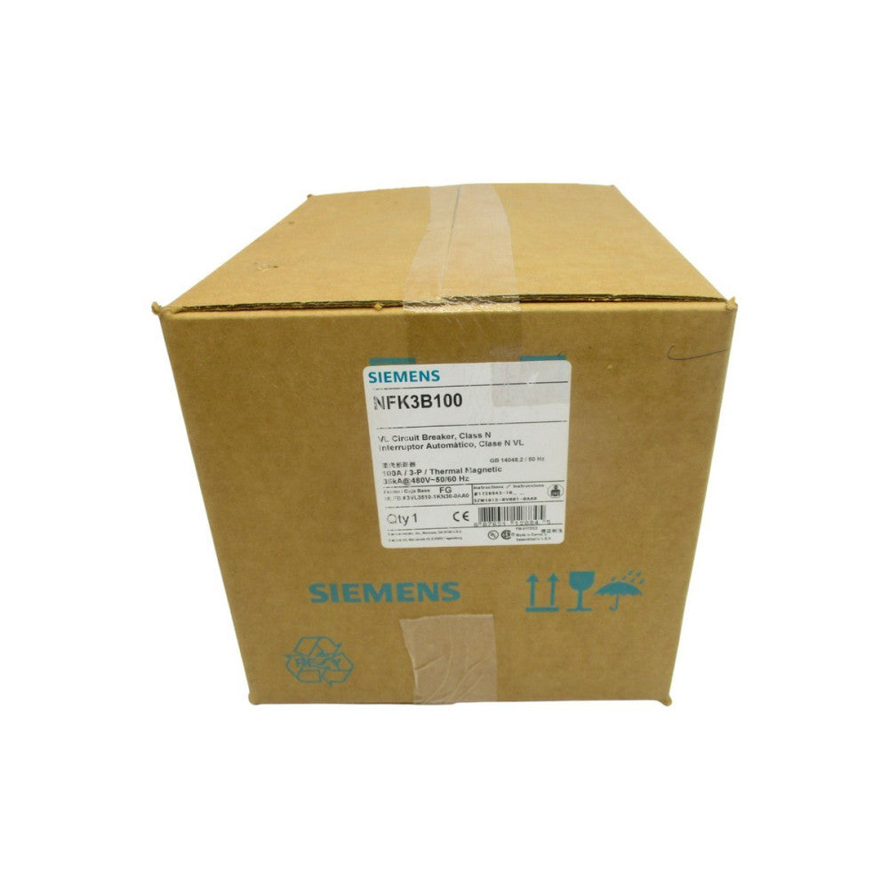 SIEMENS NFK3B100 3VL3510-1KN30-0AA0 480V 100A NSFS
