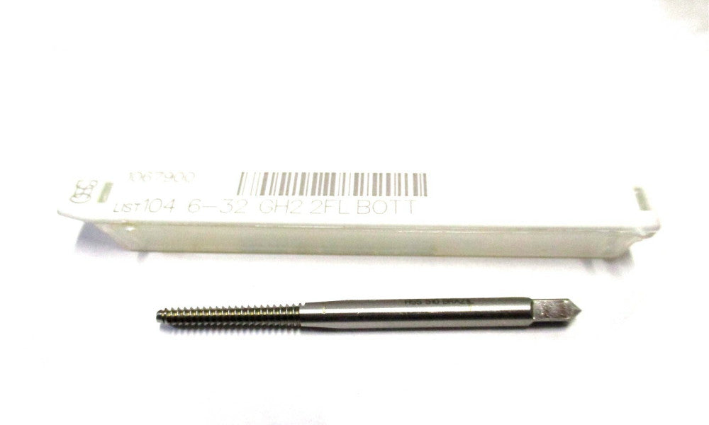 OSG (1067900) #6-32 x 2" 3B H2 UNC 2F Series 101/102 RH HSS Bottoming Hand Tap