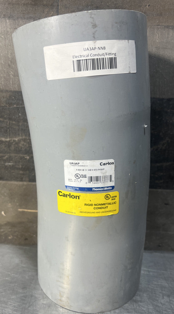 Nos Surplus Carlon 5" UA3AP 11 1/4" Standard PVC, Schedule 40 Elbow
