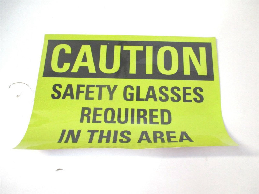 Lyle (LCU3-0359-RD_14x10) 10" x 14" Safety Glasses Required In This Area Sign 