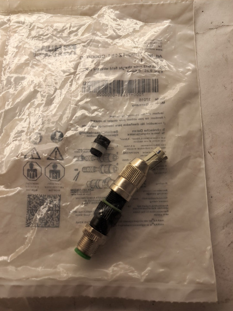 NEW, MURR ELEKTRONIK 7000-12481-0000000, MOSA M12 MALE STRAIGHT FIELD WIREABLE
