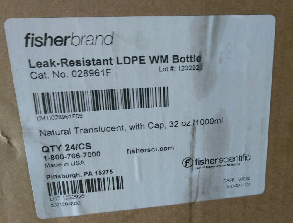 NEW Fisherbrand LDPE Wide-Mouth Bottles