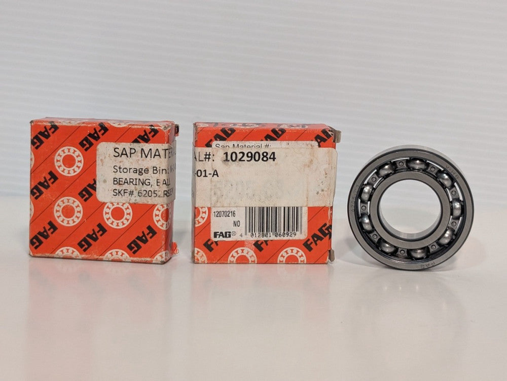Pair of FAG 6205-C3 Radial Deep-Groove Ball Bearing 25mm Straight Bore 52mm OD