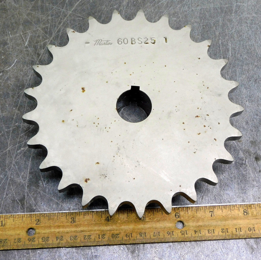 Martin 60BS25 Roller Chain Sprocket #60 25 Teeth 1" Bore