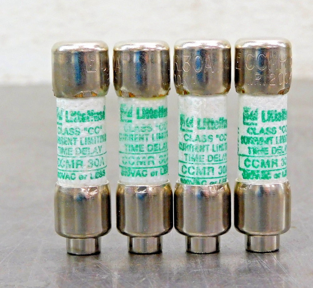 Littelfuse CCMR 30A Time Delay Current Limiting Fuse 600V 30 A Lot of Four (4)