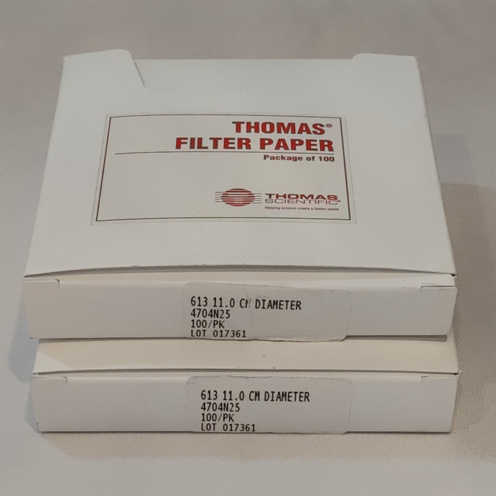 Lot of 2 Packs of 100 Thomas 4704N25 Filter Paper 11.0 cm