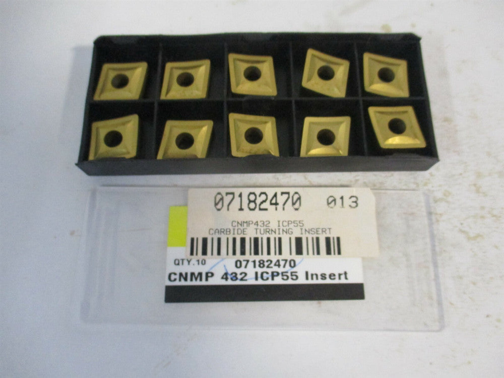 (44660) CNMP432 TCN55 1/2 x 3/16 x 1/32" OAL Carbide Turning Insert - Pack of 10