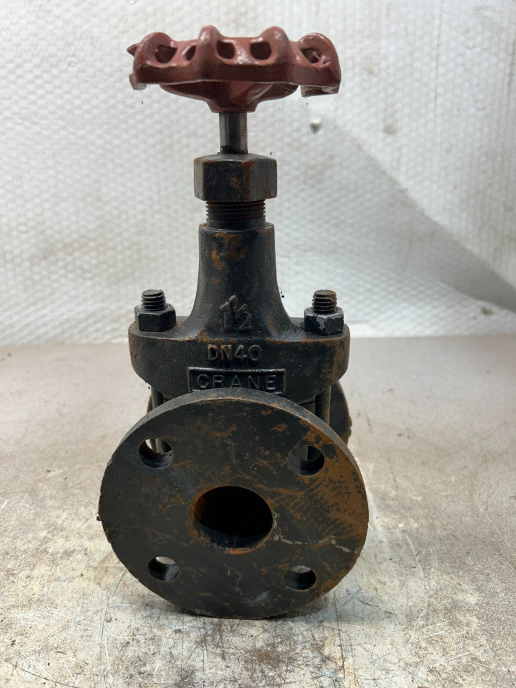 USED CRANE DN40 1-1/2" FLANGE U-BOLT BONNET GATE VALVE FIG 488 1/2