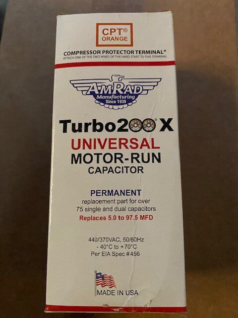 5 - 97.5 MFD, AmRad Turbo 200 X Universal Capacitor (370/440V)