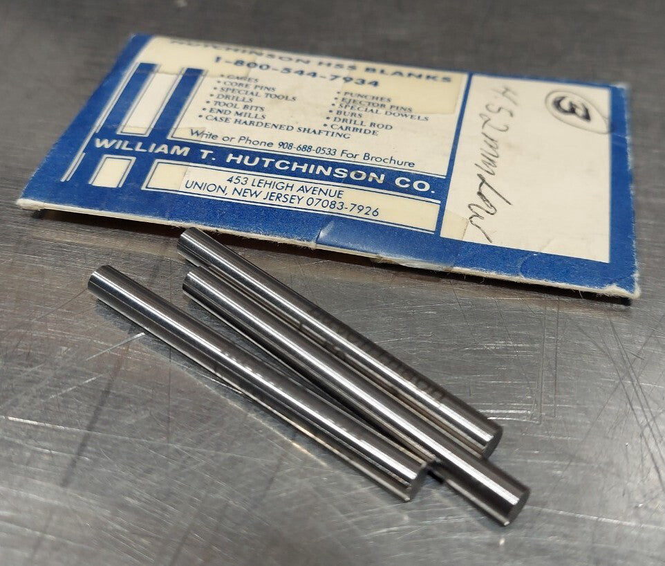 Lot Of 3 - USA Hutchinson 4.52mm x 2" Low Drill Blank Reamer Pin Gage