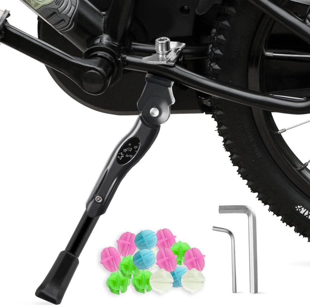 LEICHTEN Kickstand for Kids Bike Center For 16-20 inch wheels, Black Dot 