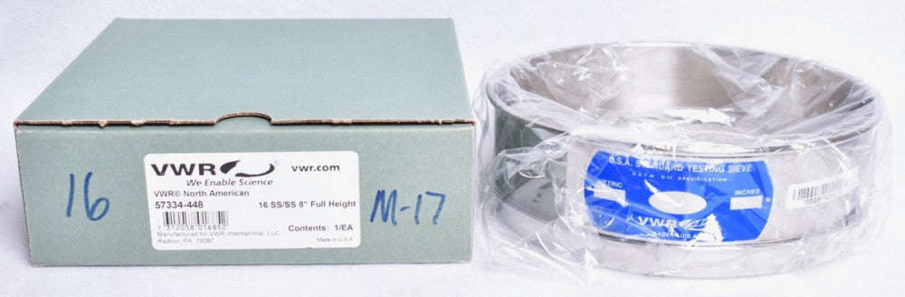 VWR 16 SS/SS 8" Stainless Steel Full Height Test Sieve  57334-448