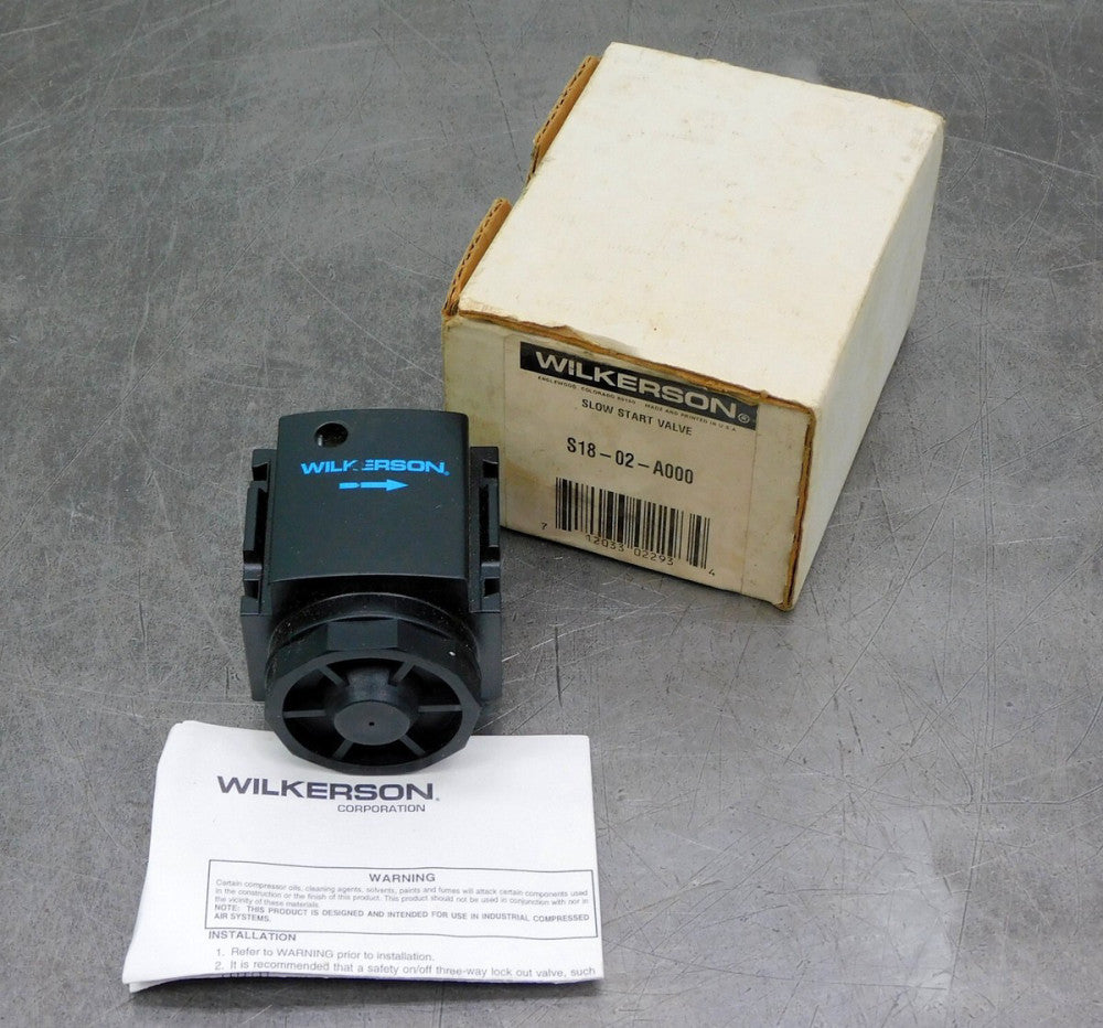Wilkerson S18-02-A000 Pneumatic Air Slow Start Valve 1/4" NPT