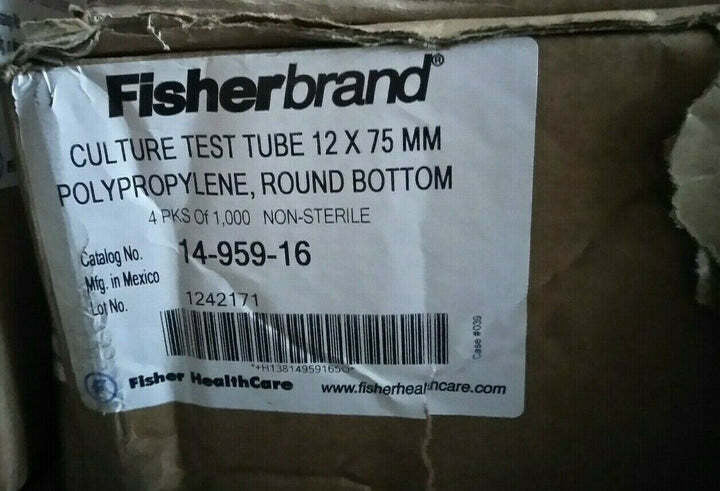 FISHERBRAND 14-959-16 POLYPROPYLENE TEST TUBE 1000 / CASE *FREE SHIPPING*