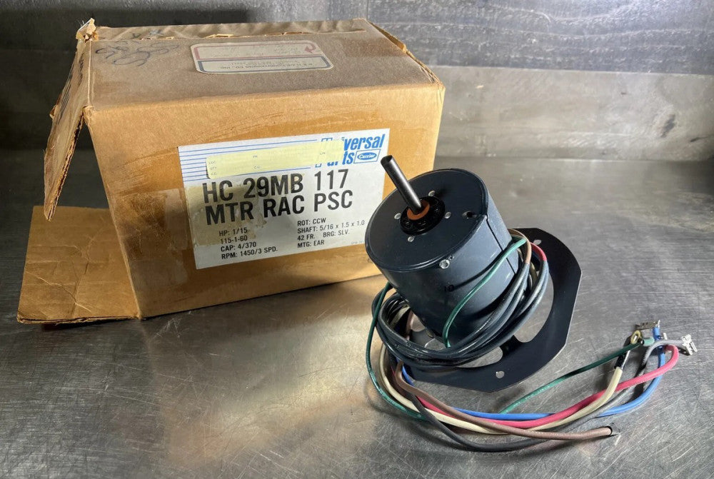 GE Carrier Factory Authorized Parts - RAC Fan Motor - HC29MB117 Nos Surplus