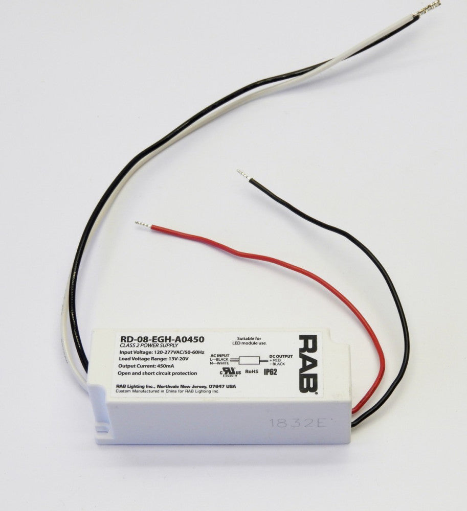 RAB RD-08-EGH-A0450 Class 2 Power Supply for LED Driver Module 13V-20V ISOFOOTCA