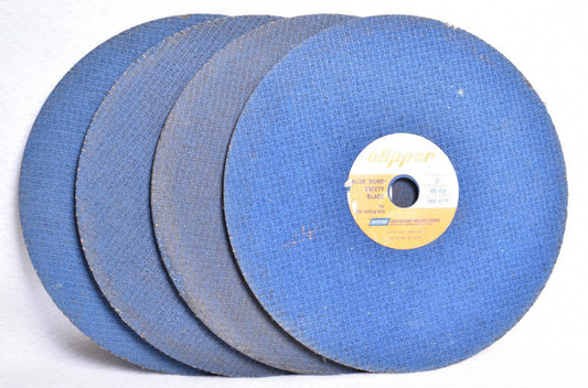 4 Count 12" Norton Clipper Blue Bond Safety Blades for Dry Cutting Only MR 816