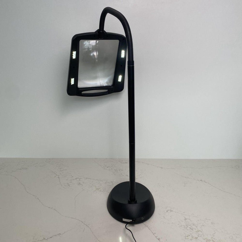 Full Page 8 x 10 Inch Magnifier LED Illuminated Floor Lamp - Black 402039-04