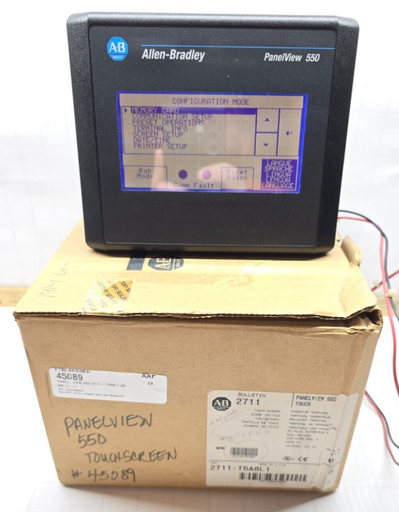 New Allen Bradley Panelview 550 Touchscreen Display Series B Rev B 2711-T5A8L1X