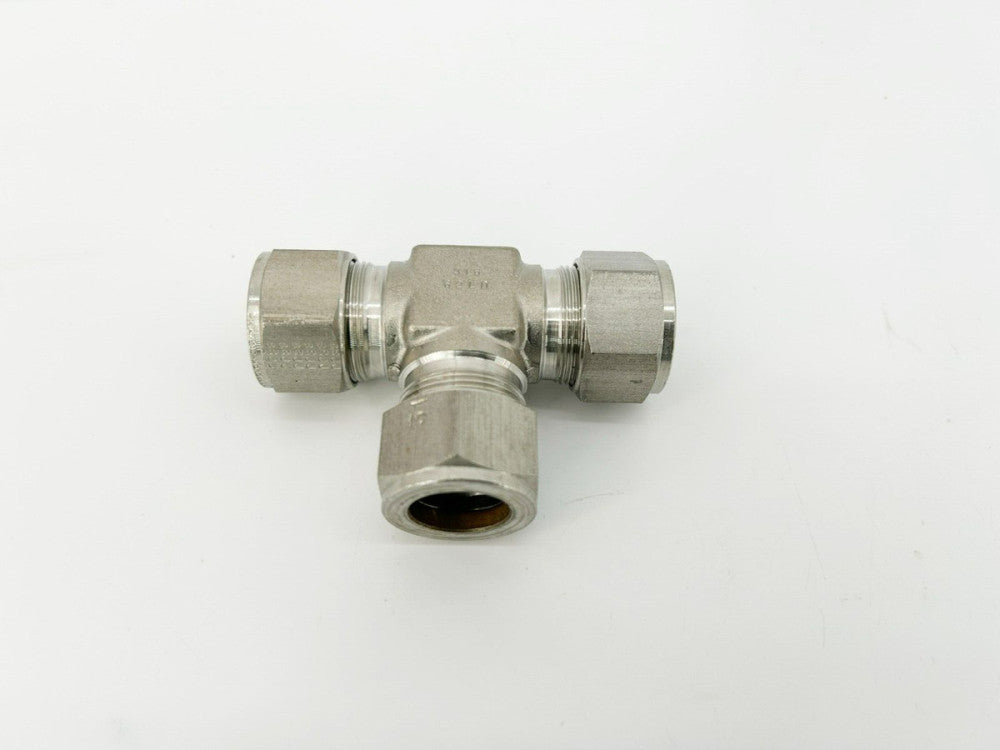 New Gyrolok 18TTT316MM Union Tee, 18mm, Stainless Steel