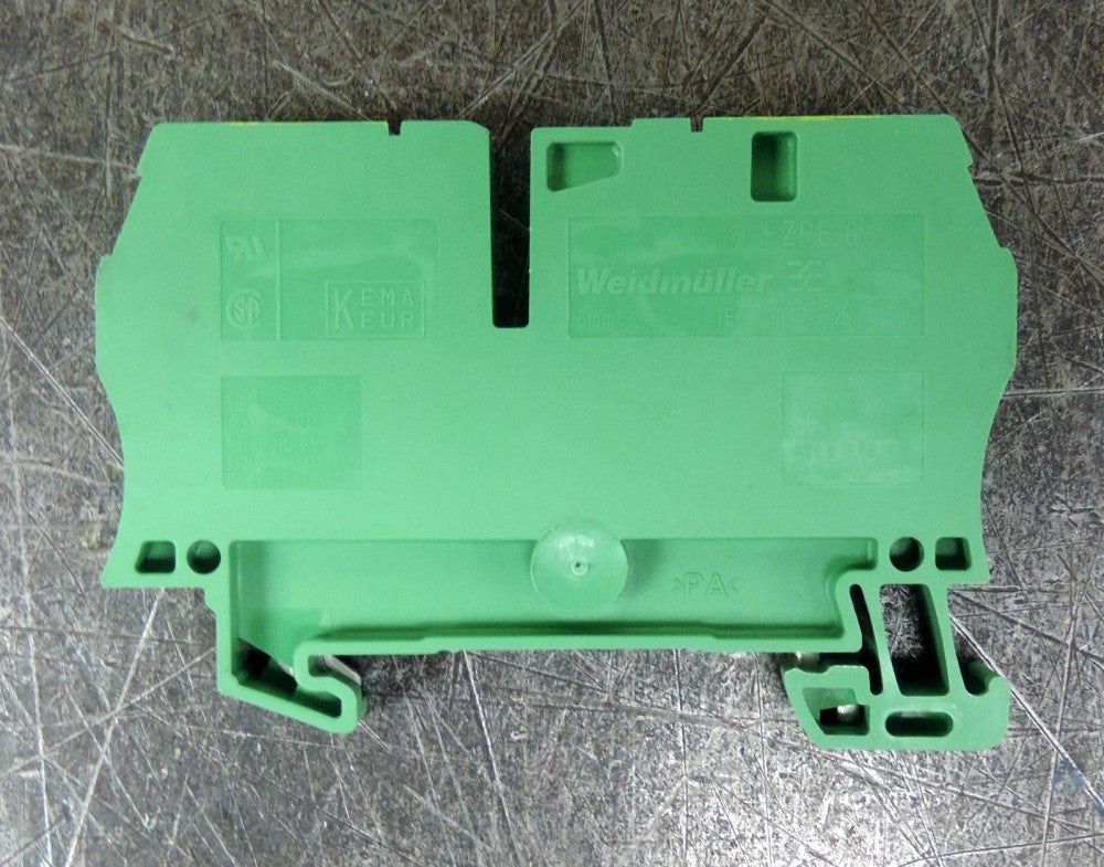 Weidmuller ZPE 6 Ground 1 Circuit Terminal Block Lot of Fourteen (14)