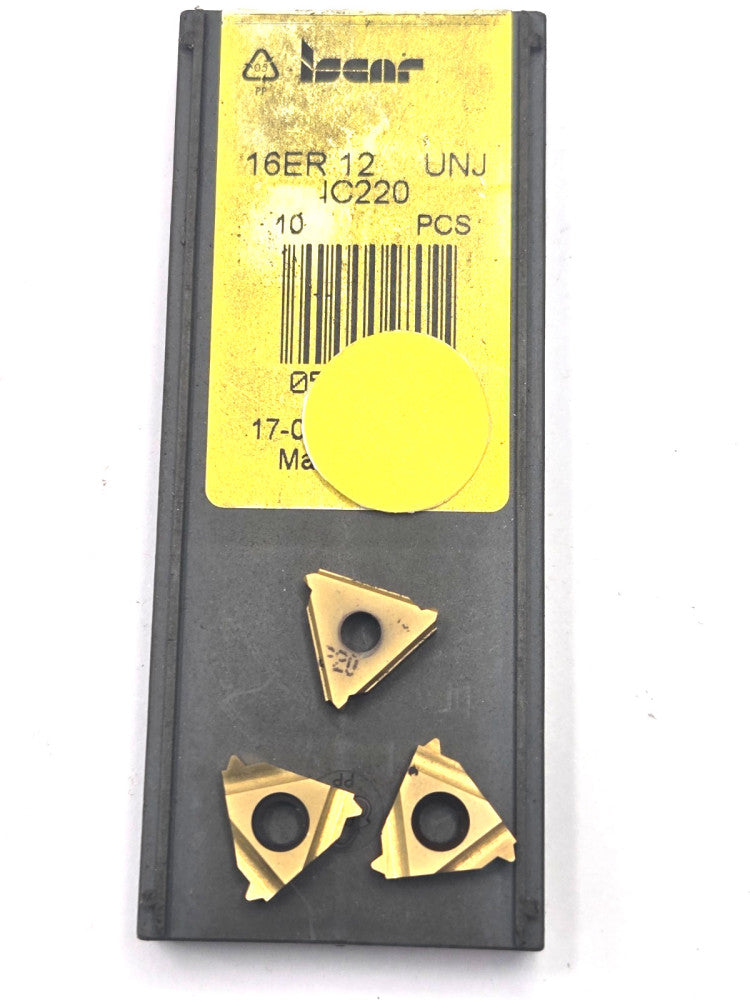 ISCAR*16ER 12 UNJ IC220*LAYDOWN THREADING INSERT*****LOT OF 3