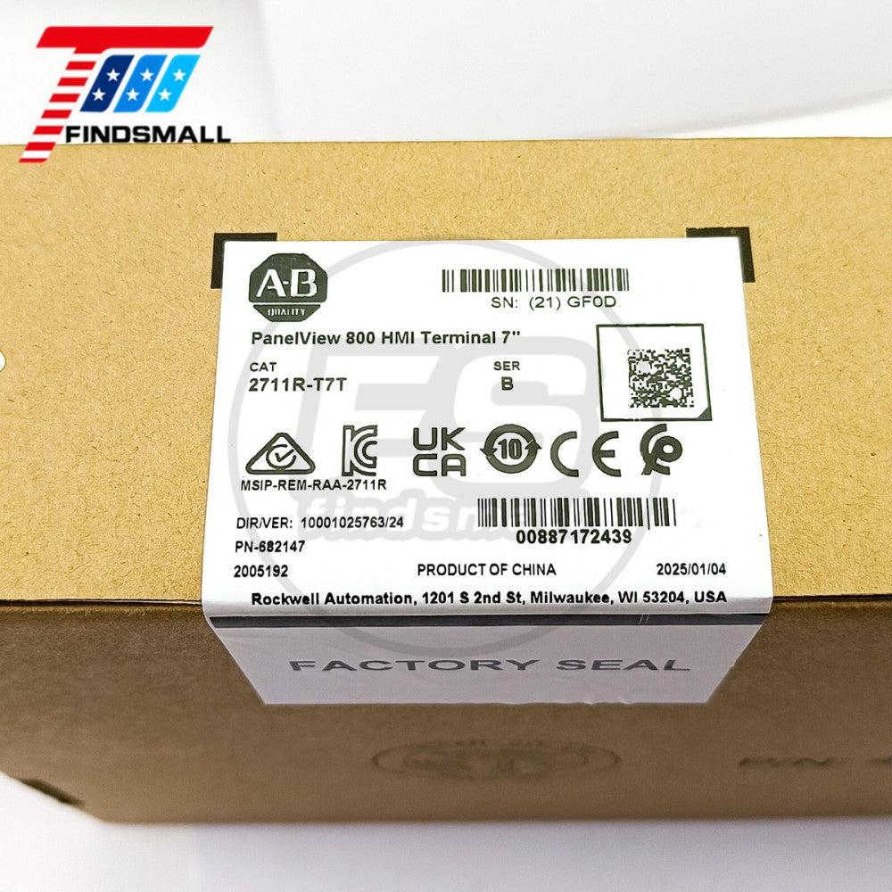 2024 Factory Sealed Allen-Bradley 2711R-T7T PANELVIEW 800 7-INCH HMI Terminal