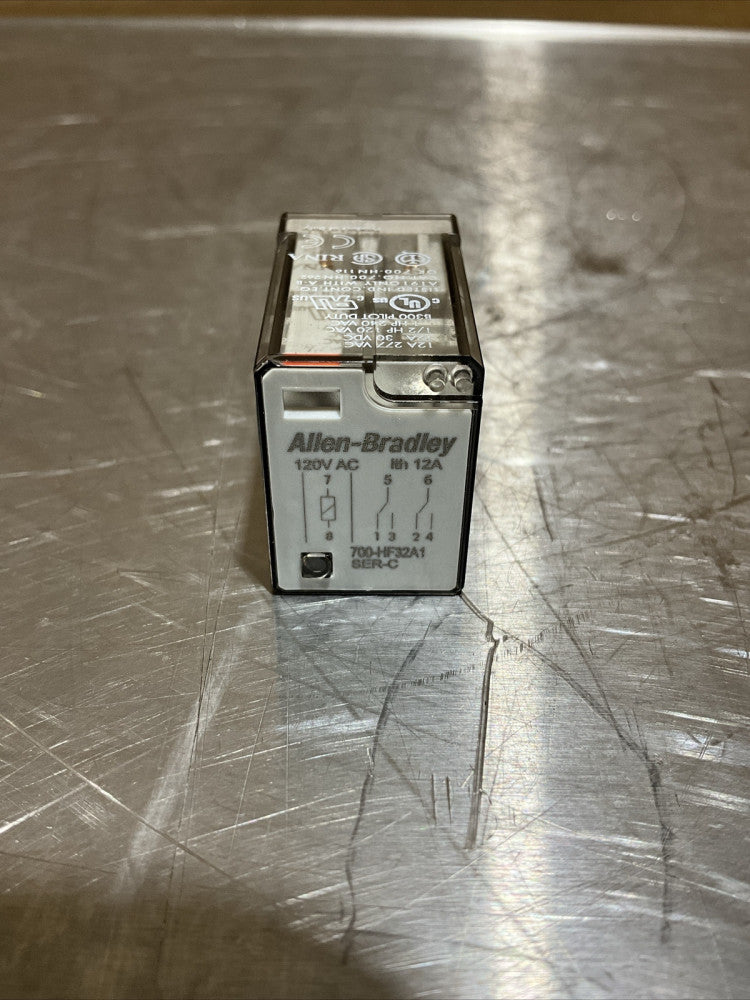 Allen Bradley 700-HF32A1 Series C Relay, 12A, 30VDC, 1 HP - 240VAC, NOS Surplus