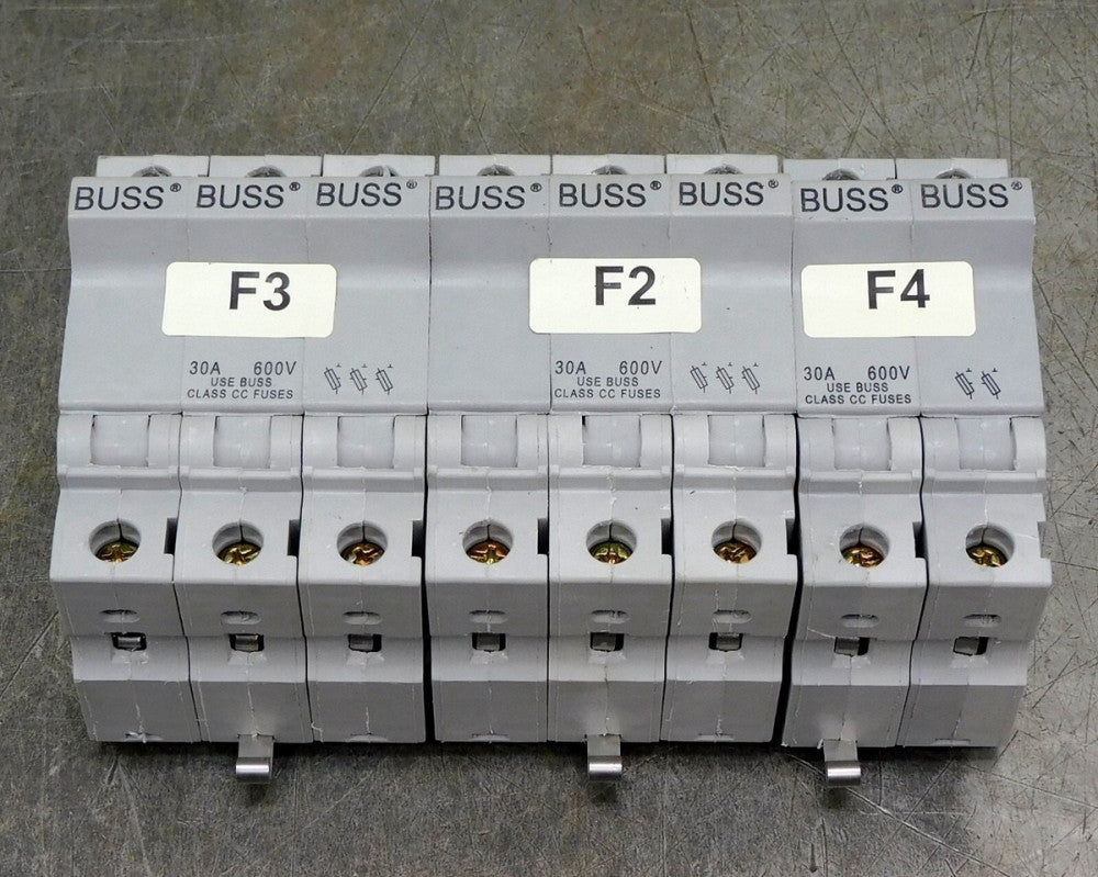 Cooper Bussmann CHCC3 & CHCC2 Fuse Holder 600 V 30 A #8-18 AWG Lot of Three (3)