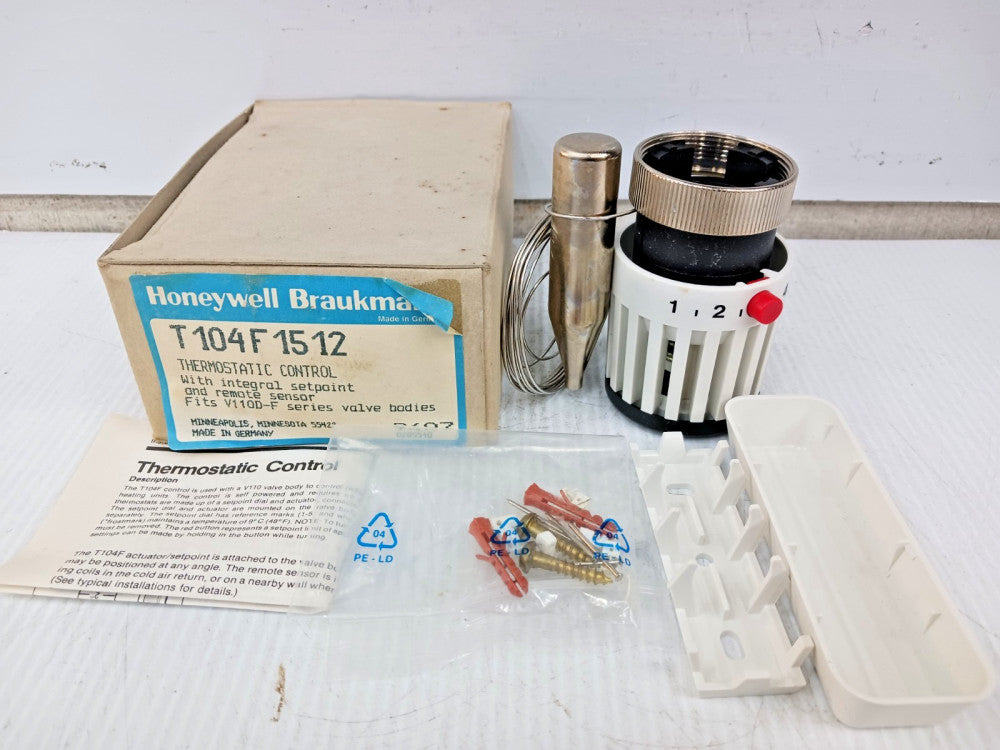 New Honeywell Braukmann Thermostatic Control T104F1512