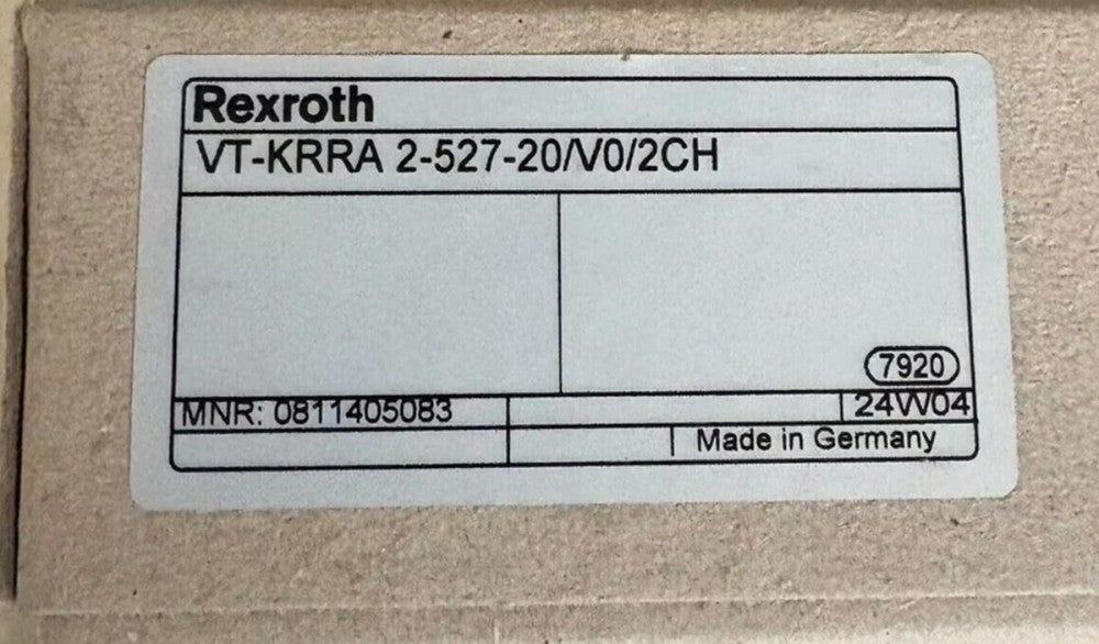 One Brand New REXROTH 0811405083 VT-KRRA 2-527-20/V0/2CH Amplifier Board