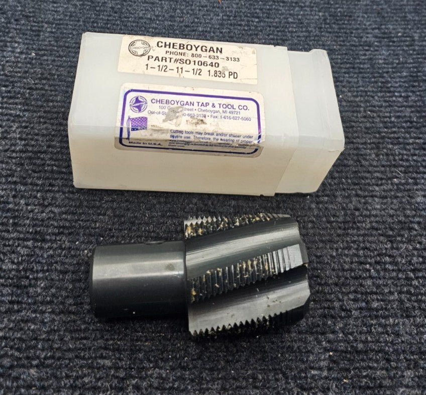Cheboygan Tap and Tool S010640 Straight Tap 1-1/2-11-1/2, 1.835 PD