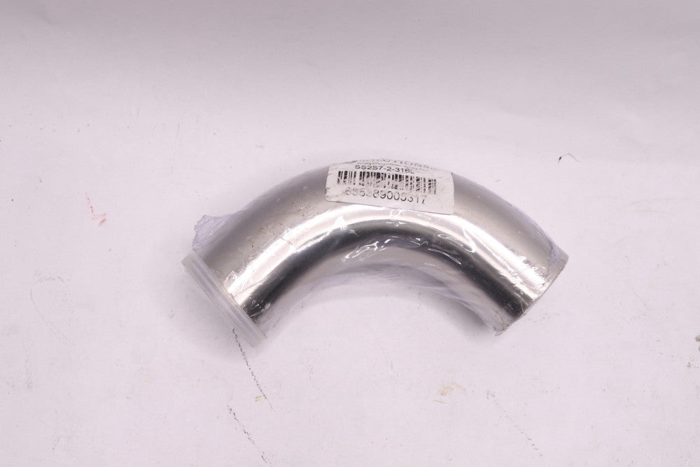 JME 90 Degree Buttweld Elbow w/ Tangent Polish 316 Stainless Steel 1/2"