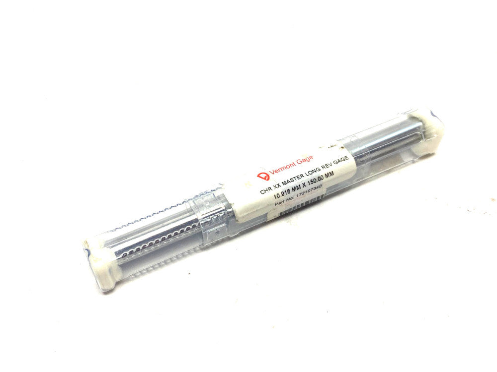 Vermont Gage 172107340 CHR XX Reversible Long Master Gage 10.916mm x 150.00mm