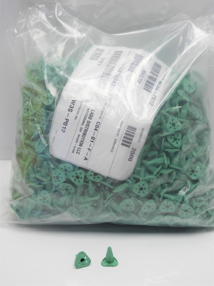 1900pcs DTP Wedge Connector Lock W3S-P012 for 3-Pin Triangle Plug Green Deutsch