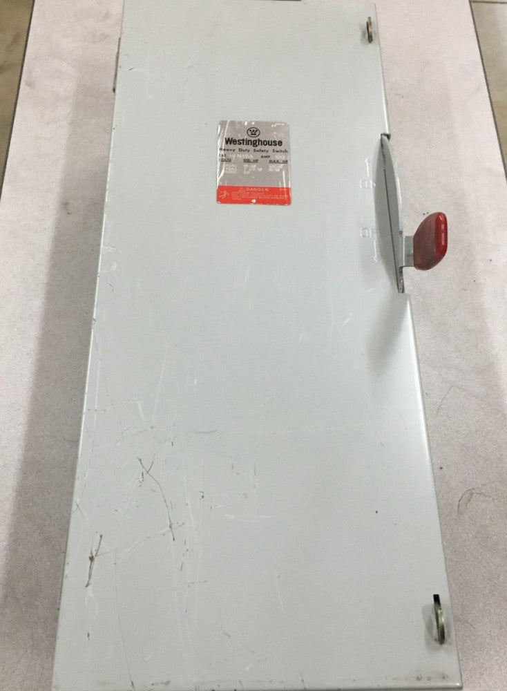 NEW NO BOX WESTINGHOUSE 100AMP 240VOLT HEAVY DUTY SAFETY SWITCH HFN323