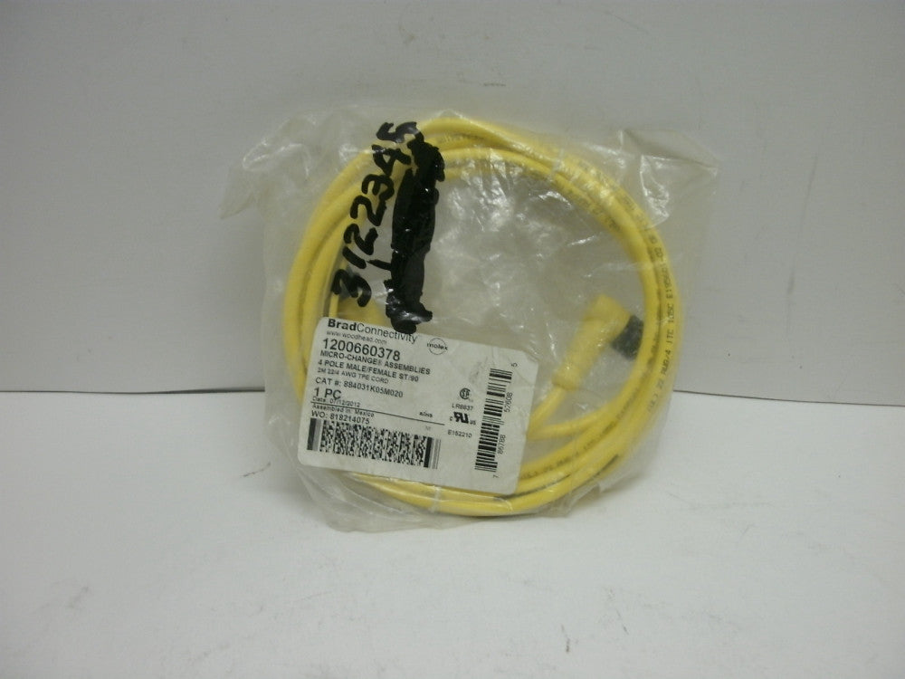 BRAD CONNECTIVITY 1200660378 DOUBLE ENDED CORDSET MICRO-CHANGE 4P M/F NEW IN BAG