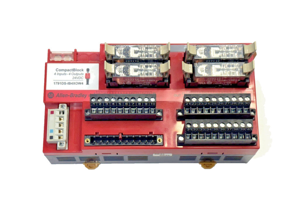 ALLEN BRADLEY COMPACT BLOCK 1791DS-IB4XOW4 4 INPUT-4 OUTPUT 24 VDC