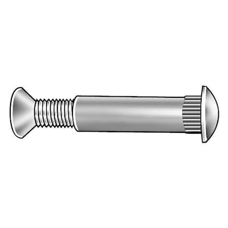 Zoro Select Z5215 Arch Barrel, 1/4"-20, 1 9/16 In Brl Lg, 3/8 In Brl Dia, Steel