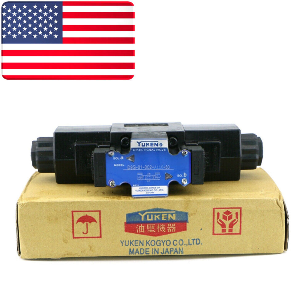 New In Box for Yuken Hydraulic Solenoid Valve DSG-03-3C2-A110-50 - US Stock