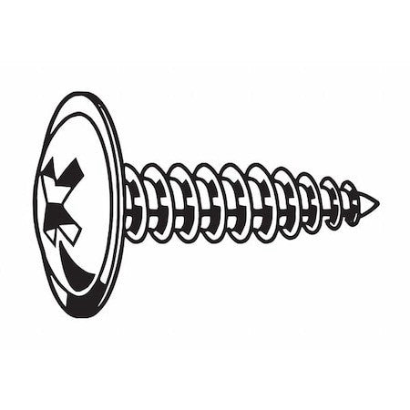 Zoro Select U26456.016.0150 Sheet Metal Screw, #8 X 1-1/2 In, Zinc Plated Steel