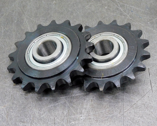 40BB17HR2 Idler Sprocket Pulley 5/8" bore 17 Teeth RC40 RC 40 Lot of Two (2)