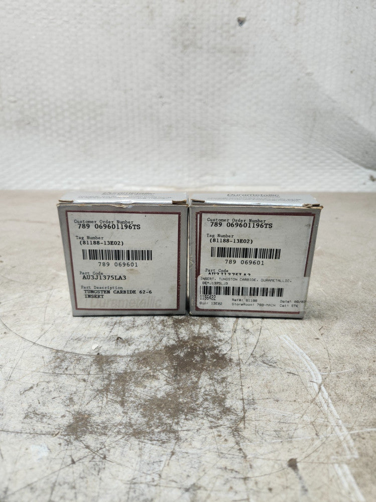 NEW IN BOX LOT OF 2 DURAMETALLIC CARBON INSERT AU3J1275LA3 7500YB