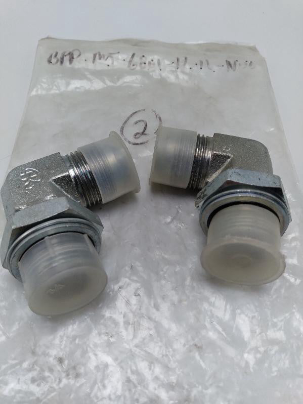 NEW Hi SMA-12 1 1/16 Hydraulic Adapter 90 Elbow Fitting Lot of 2