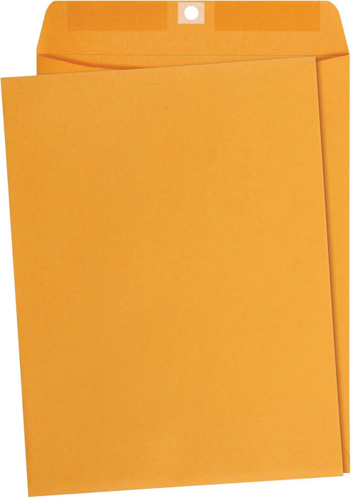 Clasp Kraft Envelopes, Gummed Mailing Envelope, 9 X 12 Inch, 100-Pack