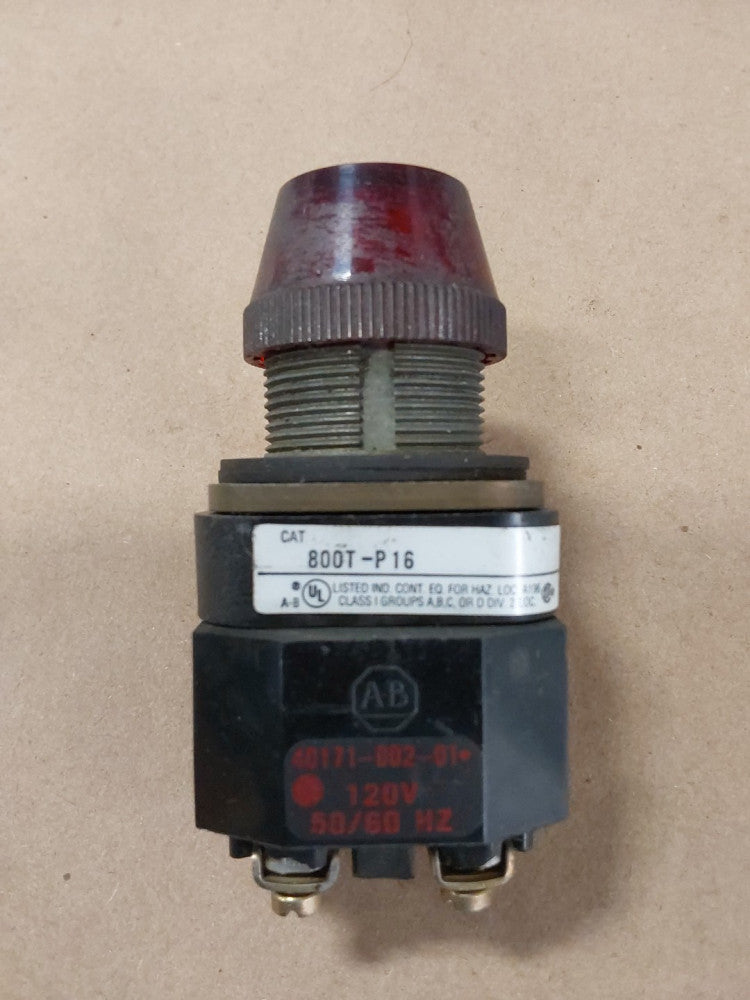 ALLEN BRADLEY 800T-P16 PILOT LIGHT RED 30MM 120VAC 50/60HZ SERIES T