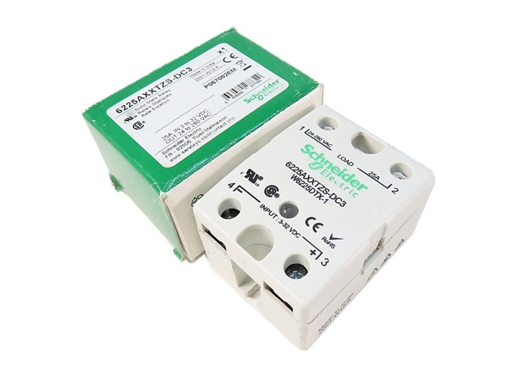 Schneider Electric  6225AXXTZS-DC3  Solid State Relay 25A 24-280VAC 3-32VDC  NEW