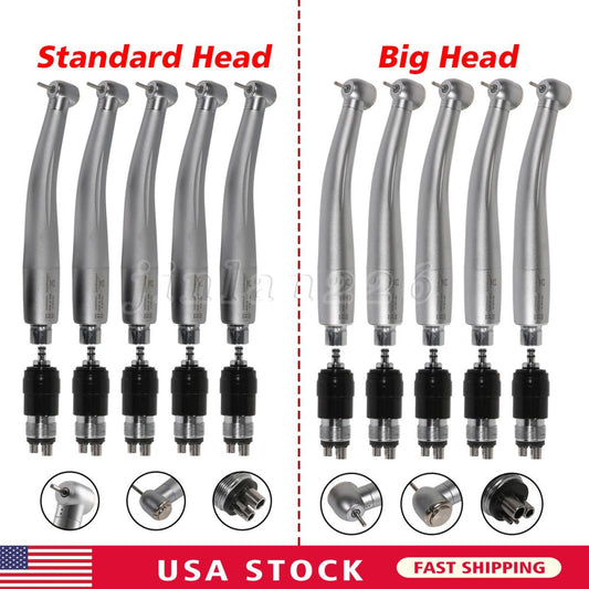 1-5* NSK Style Dental High Speed Handpiece Push Button /4 Holes Quick Coupler