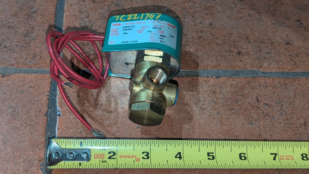 ASCO Red Hat Valve 8320A170 1/4" 395PSI Inert Gas