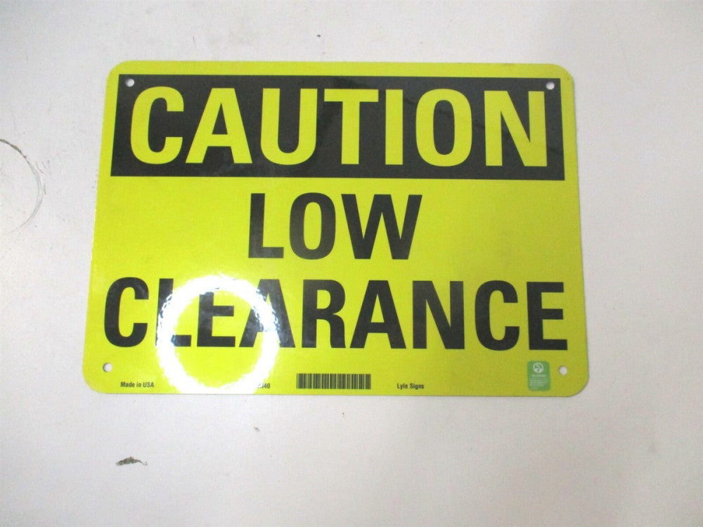 Lyle (U4-1512-NA_10x7) 7" x 10" Low Clearance Aluminum Yellow Caution Sign